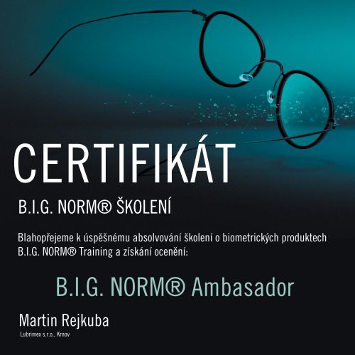 CERTIFIKÁT  B.I.G. NORM® ŠKOLENÍ